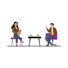 Flat design illustration landing page vector element