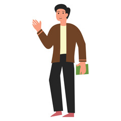 Flat design illustration landing page vector element