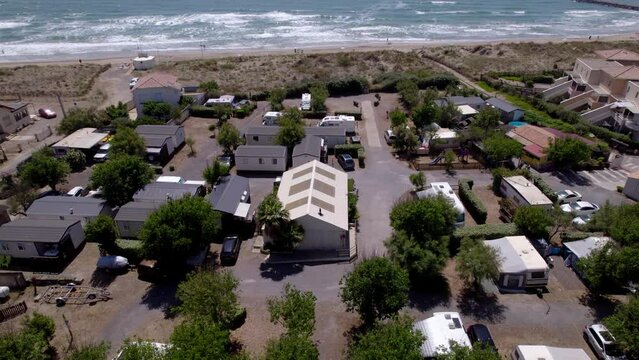 A coastal town by the sea.
