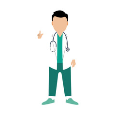 Fototapeta premium Medical people flat illustration vector element