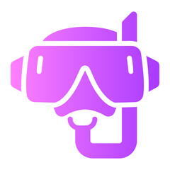 diving mask Gradient icon
