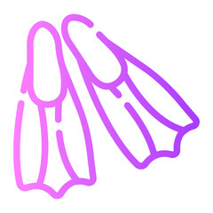 flippers Line Gradient Icon