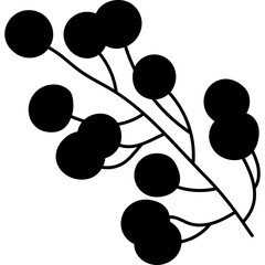 Branch Rowan Berry Silhouette