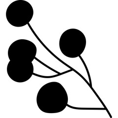 Branch Rowan Berry Silhouette