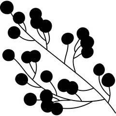 Branch Rowan Berry Silhouette
