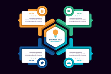 Modern business idea infographic layout design