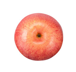 Top view Red apple isolated on white background