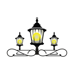 Fototapeta na wymiar Lantern Lamp Logo Design, Life Lighting Vector, Lamp Logo Illustration, Product Brand, Retro Vintage