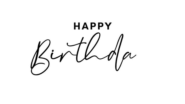 Happy Birthday to you animation text handwriting. Great for opening your video so everyone likes it and happy birthday celebrations. Alpha Channel