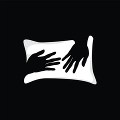 Pillow Logo, Bed and Sleep Design, Vector Illustration of Dream Icon
