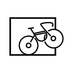 Bicycle Logo, Vehicle Vector, Bicycle Silhouette Icon, Simple Design Inspiration