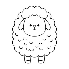 sheep coloring line