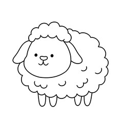 sheep coloring line