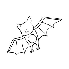 bat coloring line