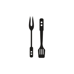 Grill spatula logo icon