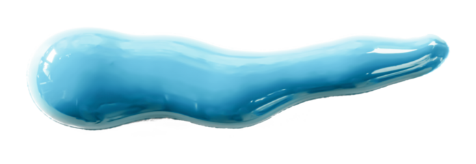 light blue watercolor drops zigzag isolated on transparent background