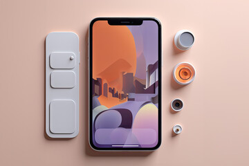 photography of an cellphone magic wallpaper interface