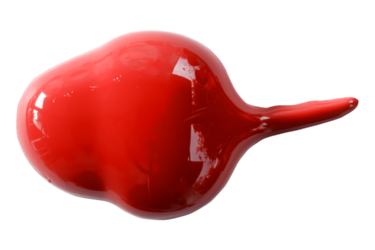 red watercolor drops zigzag isolated on transparent background