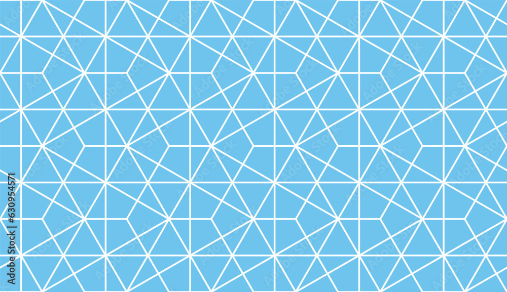 Wall mural the geometric pattern with lines. seamless vector background. white and blue texture. graphic modern