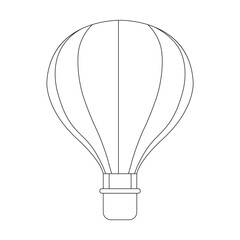Hand drawn hot air balloon vector illustration. Air and water transport doodle for transporting passengers and delivery parcels isolated on white background. Transportation, traveling concept
