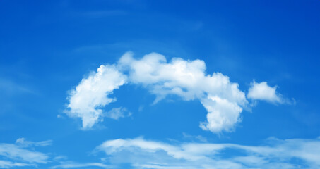 Naklejka na ściany i meble Panorama view Blue sky with clouds