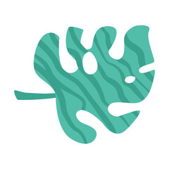 Green tree leaf illustration. Cartoon drawing of leaf of plants, flowers isolated on white background. Nature, foliage, botany, flora, autumn or fall concept