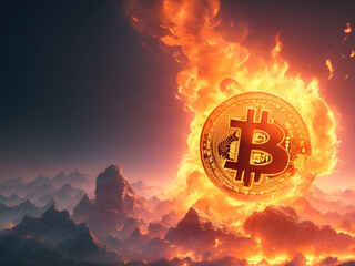coin on fire stock market crypto
