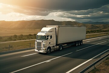 Efficient Trucking Services. Heavy-Duty Transportation on the Highway