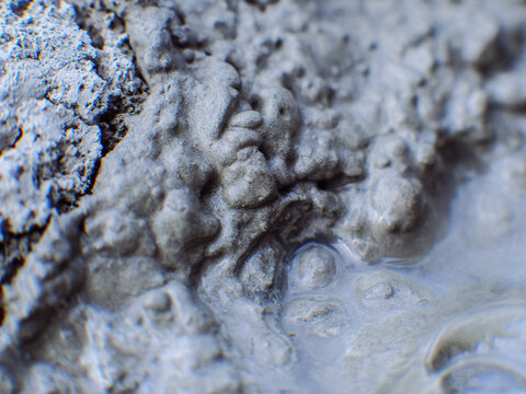mixing concrete close up