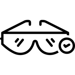 Glasses optical icon symbol image vector. Illustration of sunglasses protection eyesight graphic design image