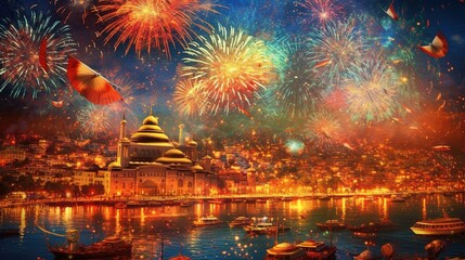 Turkey Republic Day, Generative ai.