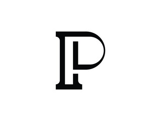stylish letter P monogram logo design