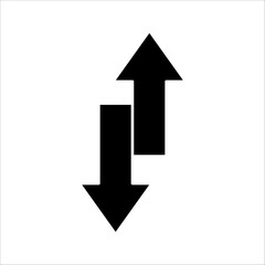 Transfer arrow line icon. linear style sign for mobile concept and web design. Right arrow left simple line vector icon. Symbol, logo illustration.	
