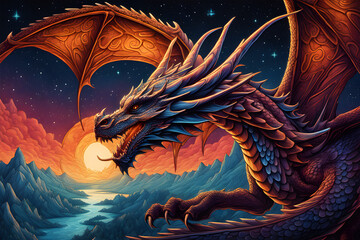 draw a flying dragon.
Generative AI