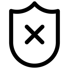 Obraz premium Security risk shield icon