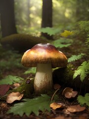 mushroom in the forest, generative AI