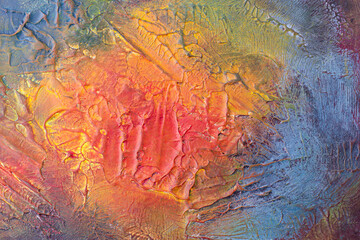 Abstract colorful grunge painting surface texture background