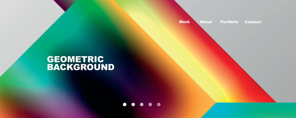 Minimalist geometric abstract background with fluid gradients. Vector Illustration For Wallpaper, Banner, Background, Card, Book Illustration, landing page