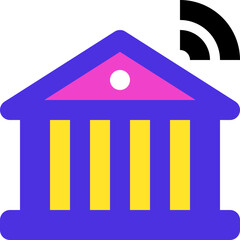 Obraz premium online banking flat icon