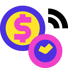 digital financial flat icon