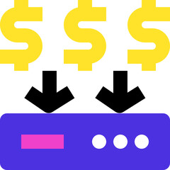 big data financial flat icon