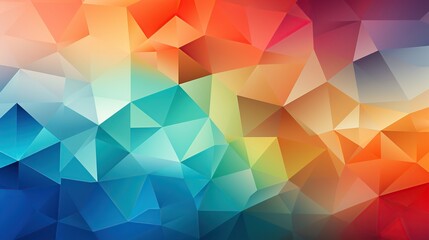 Fototapeta premium Colorful geometric pattern of triangles