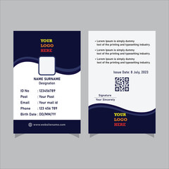 Identity Card or ID Card Design Template- Illustration