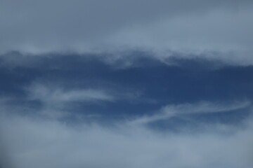 Heavenly photo of clouds looking like white cotton in blue sky, useful as a wallpaper or as a background image