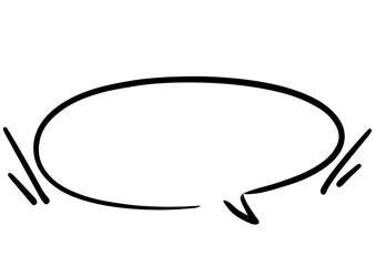 ラフな手描きの吹き出し。ベクターデータ。