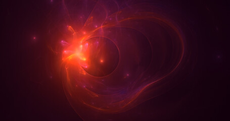 3D rendering abstract fractal light background