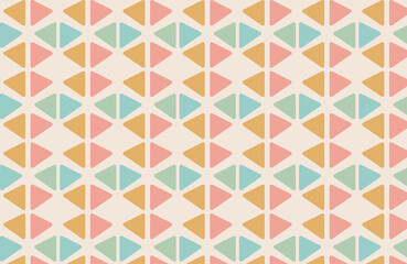 Seamless geometric pattern with soft color background triangles boho style 