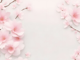 Fototapeta na wymiar pink flower isolated wallpaper top view background cherry blossom 
