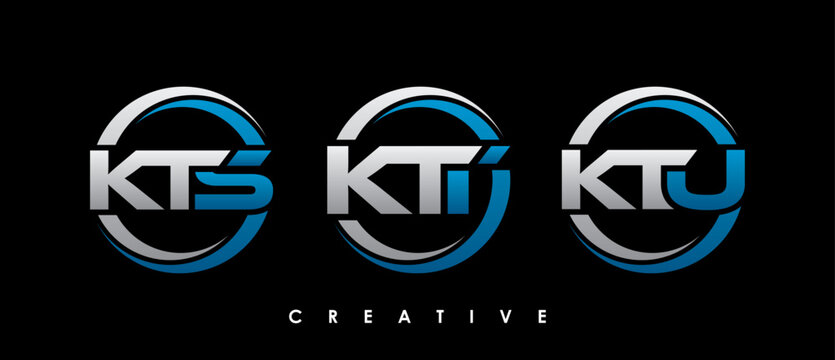 KTS, KTT, KTU Letter Initial Logo Design Template Vector Illustration