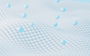 White braided fabric background, 3d rendering.